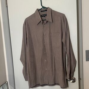 Brandon Thomas Neutral Taupe Long-Sleeve Button Shirt